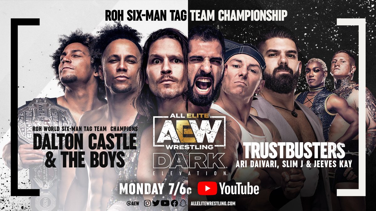 AEW Dark Elevation Results ROH Six Man Tag Team Title Match Dante