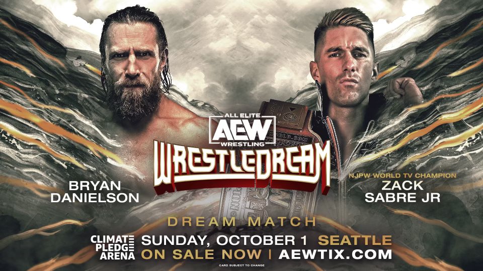 Bryan Danielson vs. Zack Sabre Jr. official for AEW WrestleDream