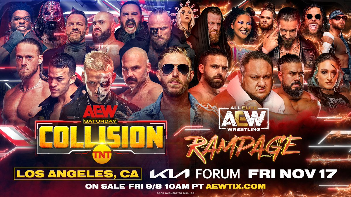 AEW announces special Friday night episode of Collision for November