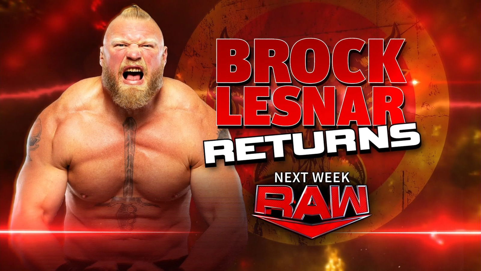 Brock Lesnar announced for next week’s WWE Raw