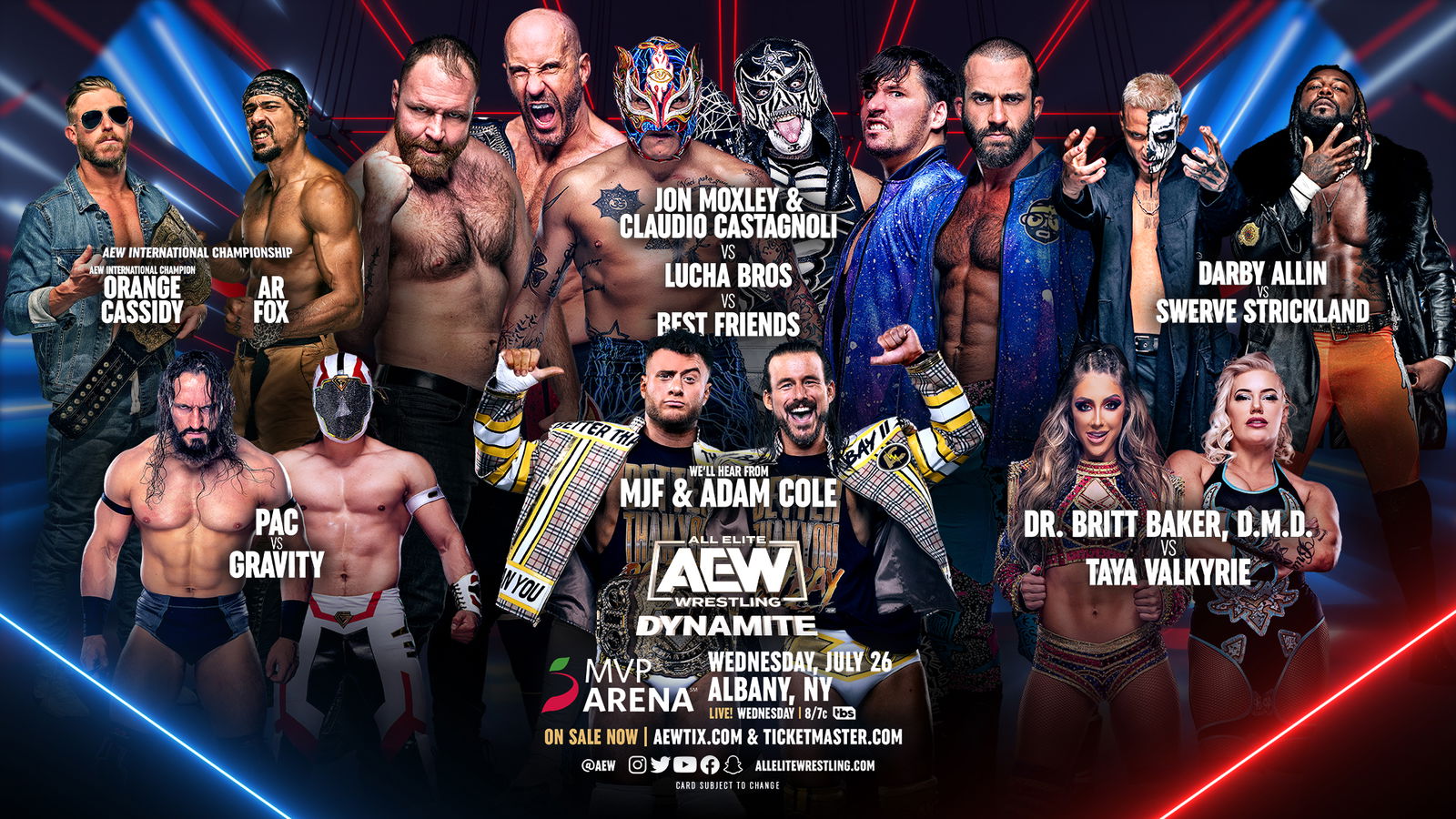 AEW Dynamite live results: Moxley & Castagnoli vs. Lucha Bros vs. Best ...