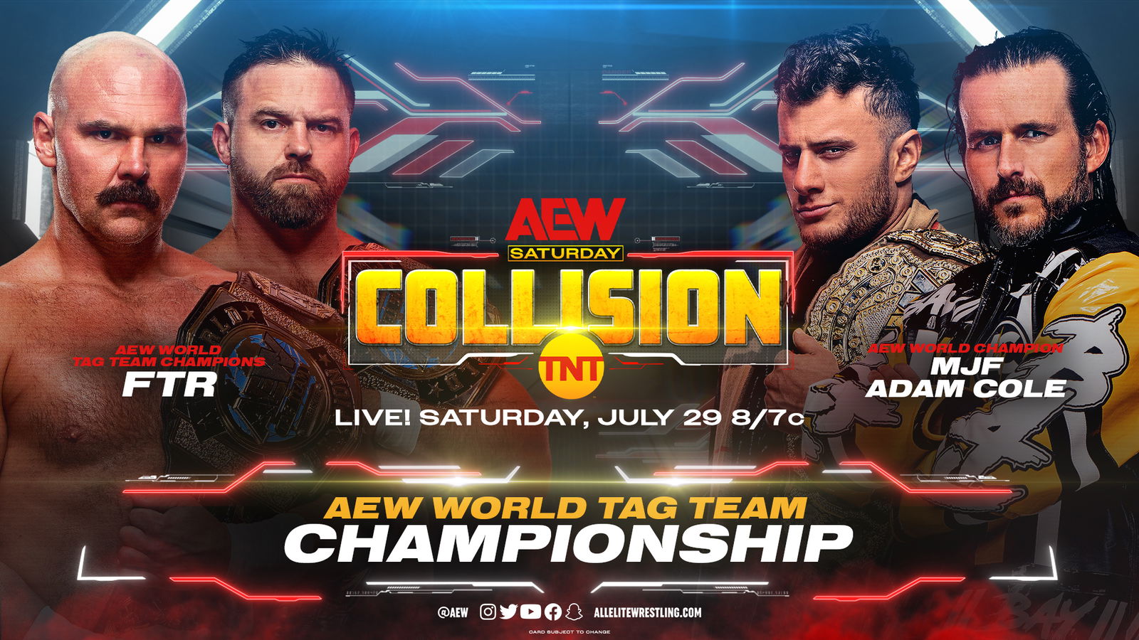 AEW Collision live results: FTR vs. MJF & Adam Cole Tag Team title match