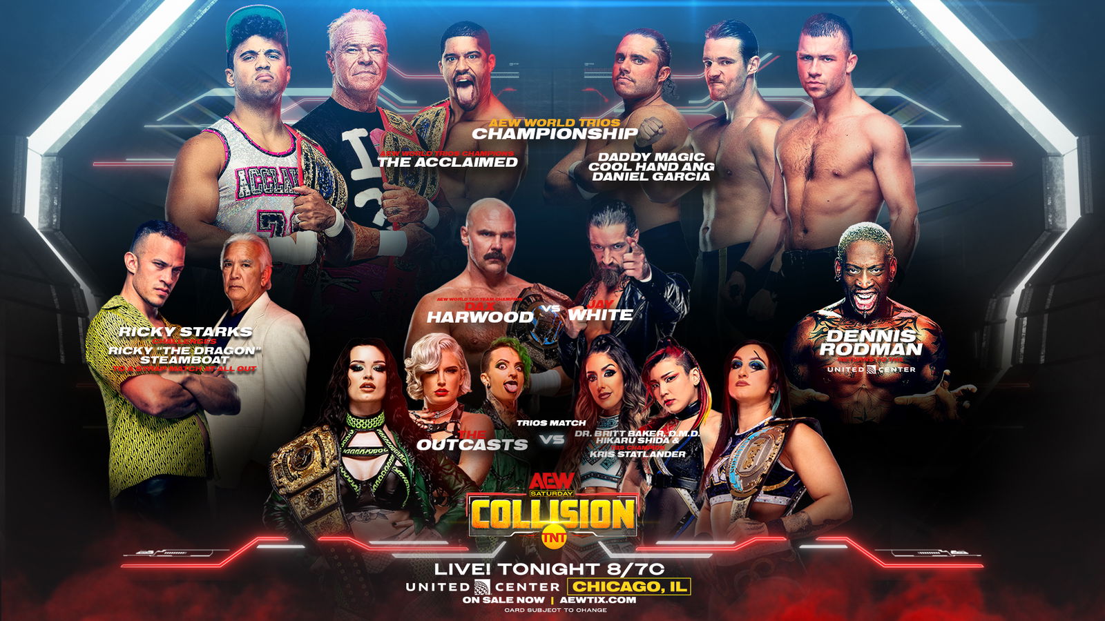 AEW Collision live results: Ricky Starks confronts Ricky Steamboat, Dax  Harwood vs. Jay White