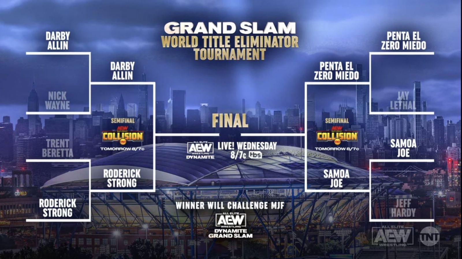 Semifinals set for AEW Grand Slam World title eliminator tournament