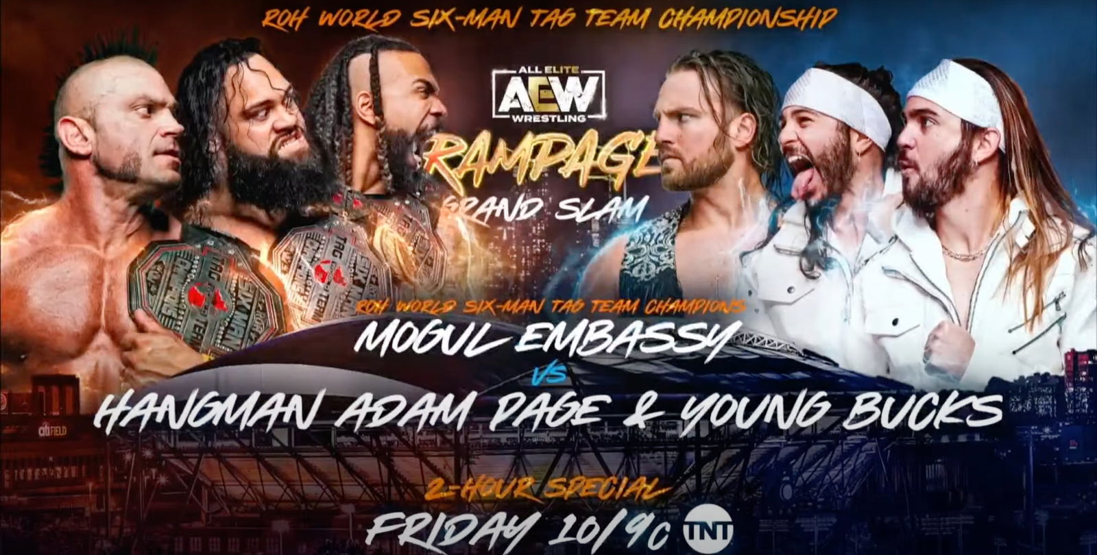 The Elite Vs Mogul Embassy Roh Six Man Title Match Set For Aew Rampage