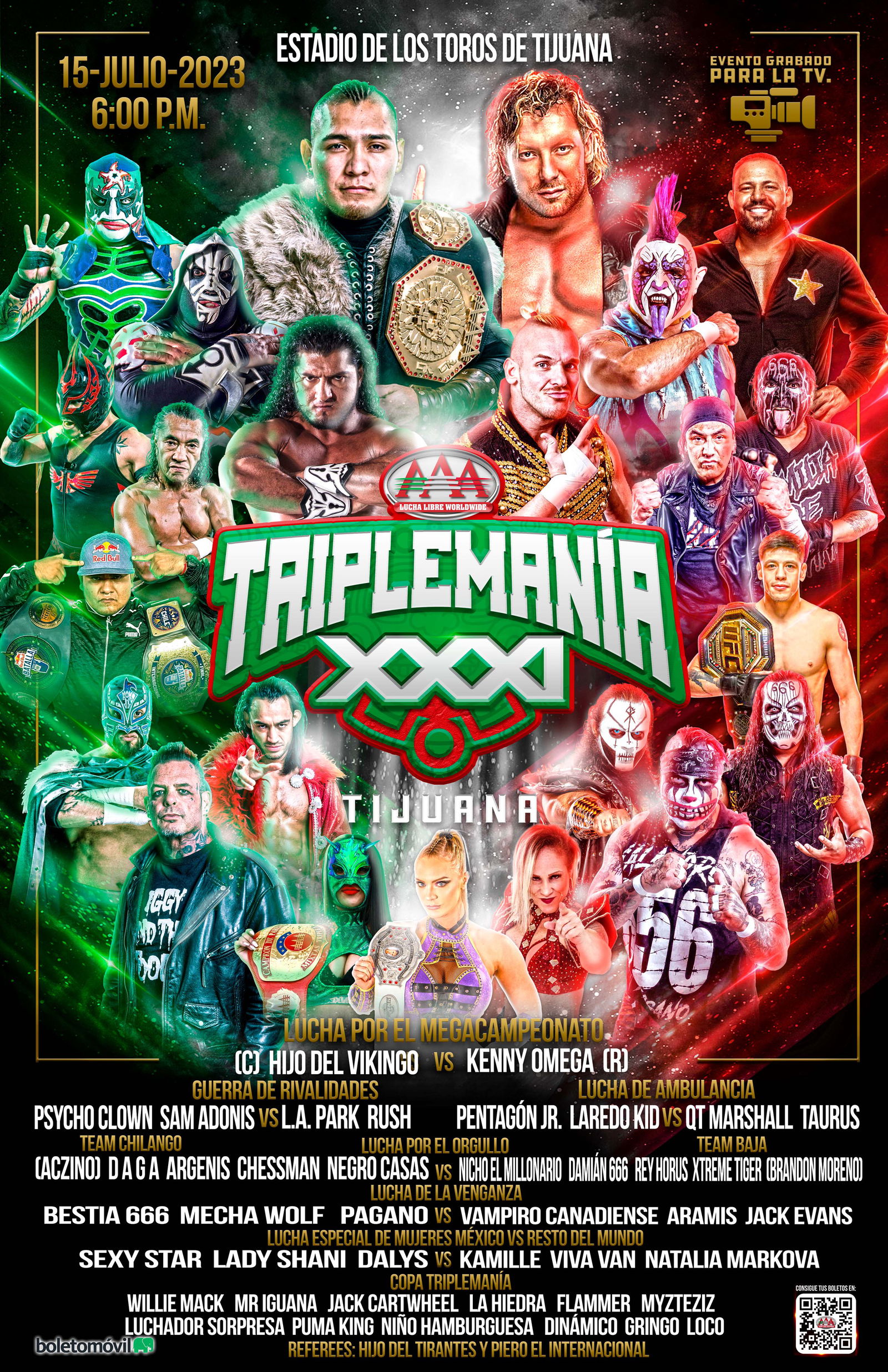 Full card revealed for AAA Triplemania Tijuana