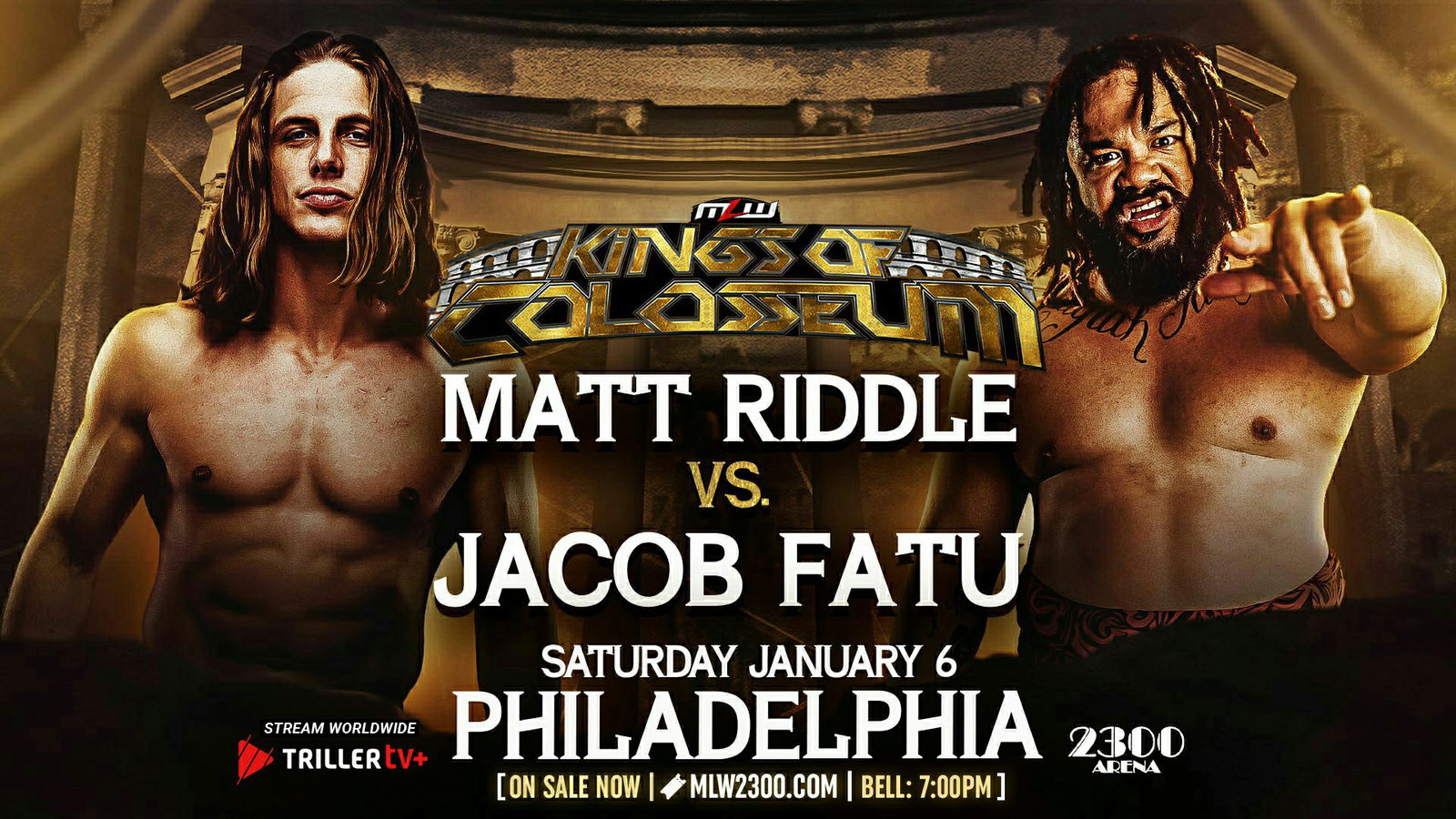 MLW Kings of Colosseum notes: Matt Riddle debut, Alex Kane vs. Richard  Holliday