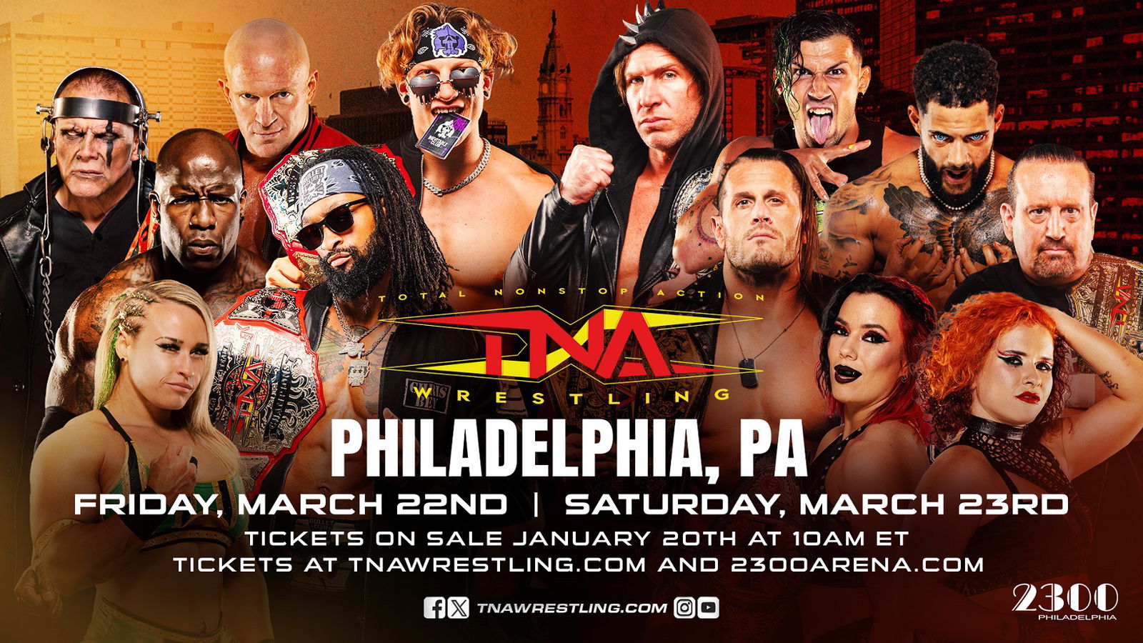 TNA Wrestling announces Philadelphia TV tapings