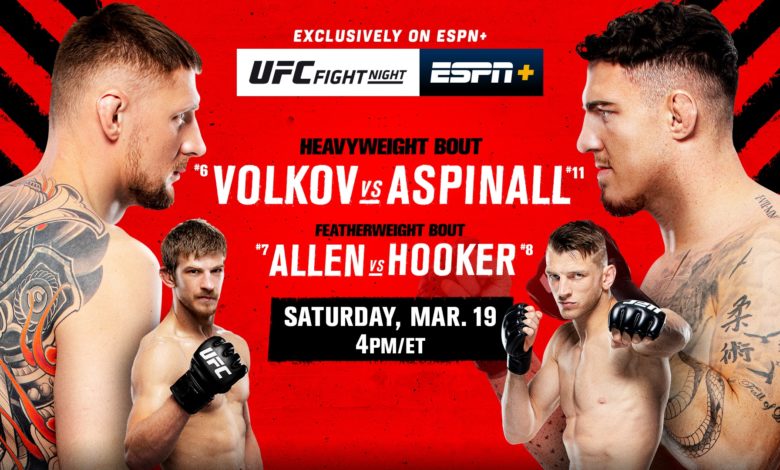 UFC on ESPN+ 62 live results: Alexander Volkov vs. Tom Aspinall - F4W/WON