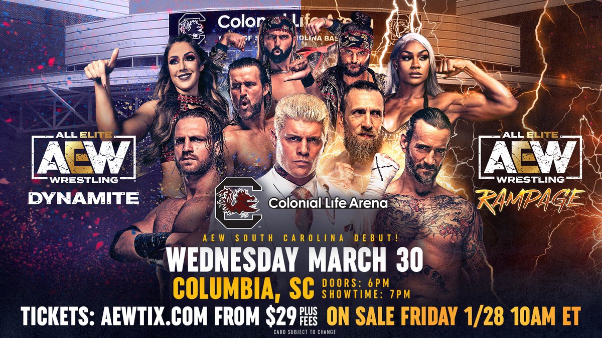 AEW to make South Carolina debut this March - F4W/WON