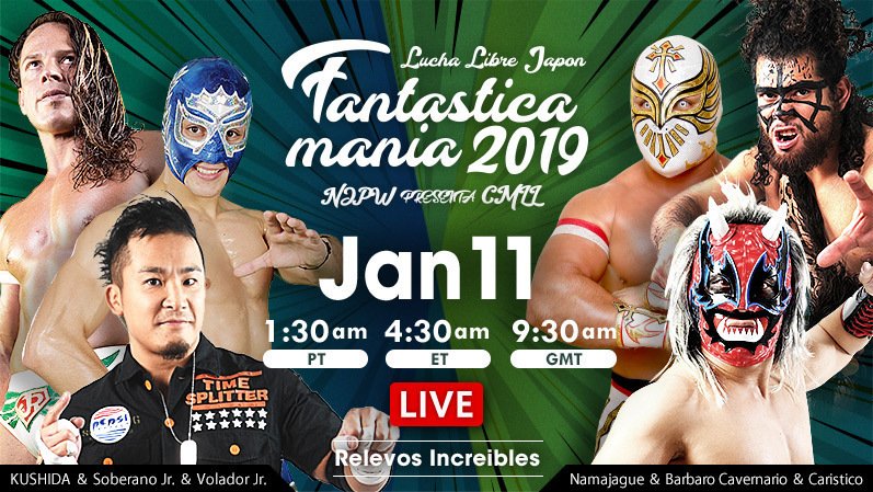 NJPW/CMLL Fantastica Mania results: Eight-man tag team action