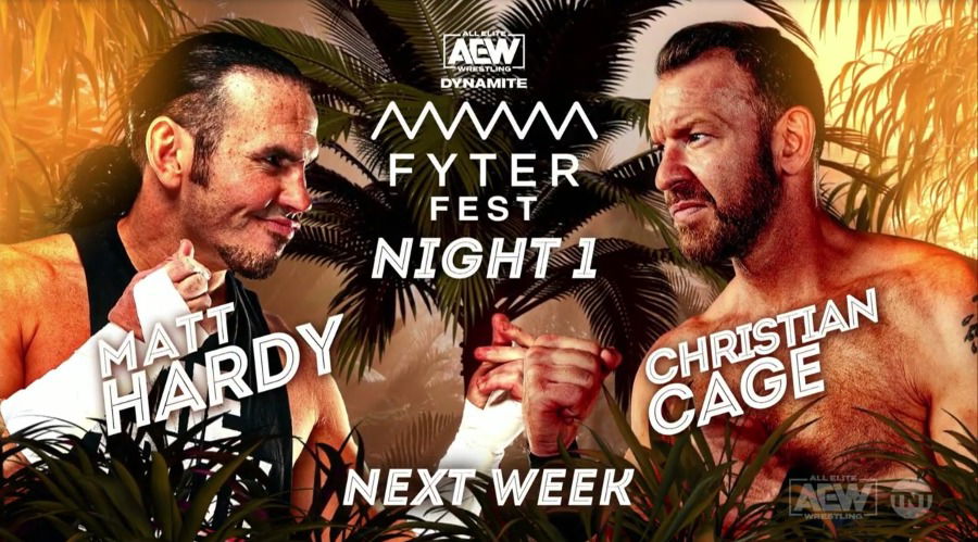 Christian Cage vs. Matt Hardy set for AEW Fyter Fest night one