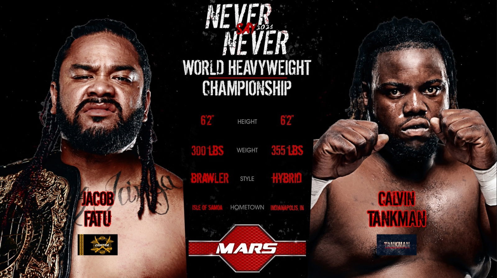 MLW Never Say Never results Jacob Fatu vs. Calvin Tankman title match