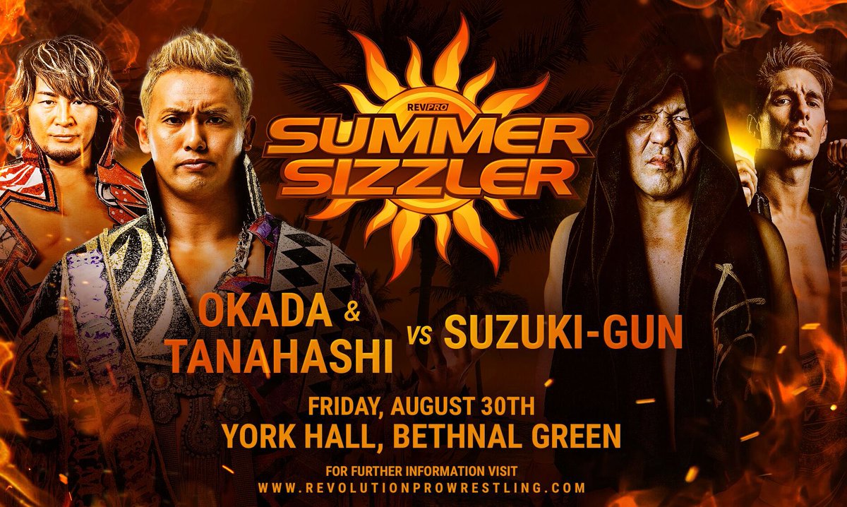 Okada & Tanahashi facing Suzuki & ZSJ at RevPro Summer Sizzler