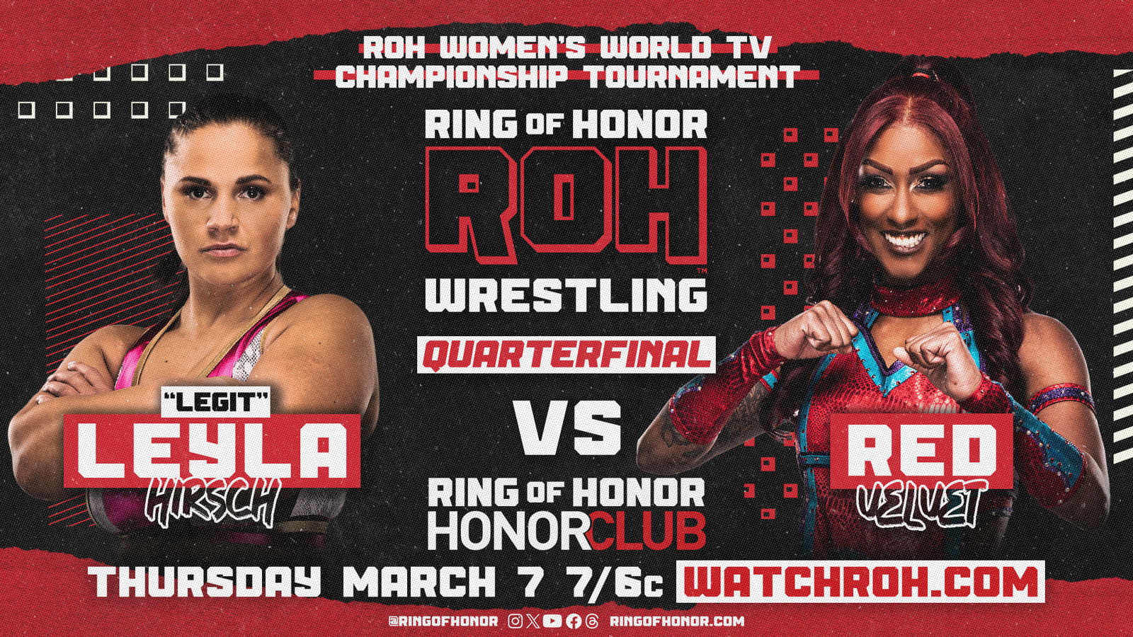 Ring of Honor TV live results: Leyla Hirsch vs. Red Velvet