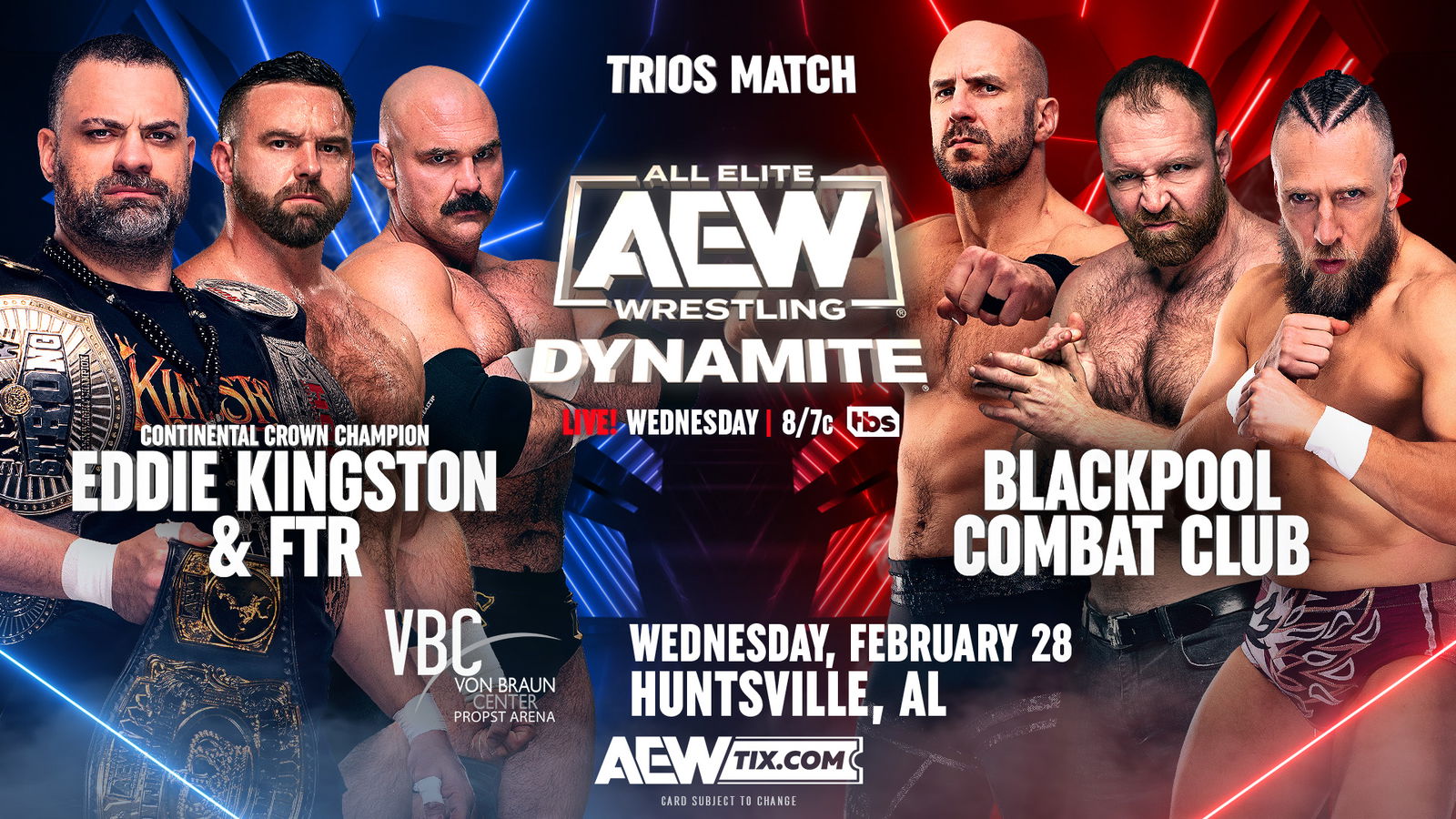 Blackpool Combat Club vs. Eddie Kingston & FTR added to AEW Dynamite ...