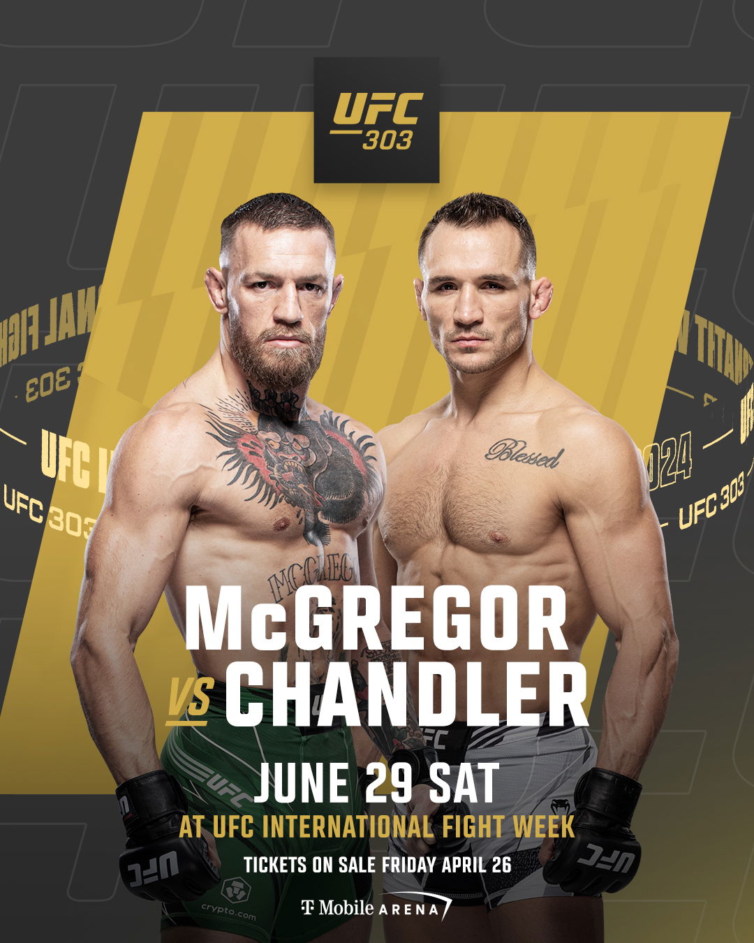 Conor McGregor Vs. Michael Chandler Official For UFC 303 - F4W/WON