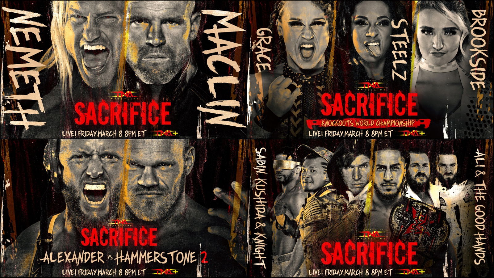 Four new matches official for TNA Sacrifice