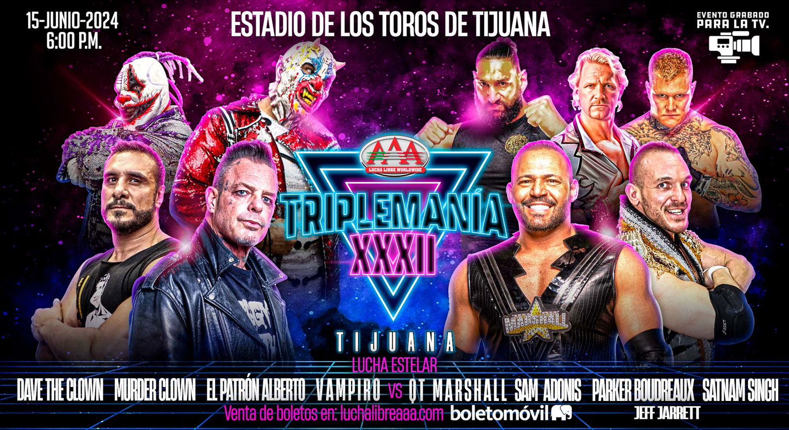 AAA TripleMania XXXII Tijuana notes Satnam Singh pins Vampiro