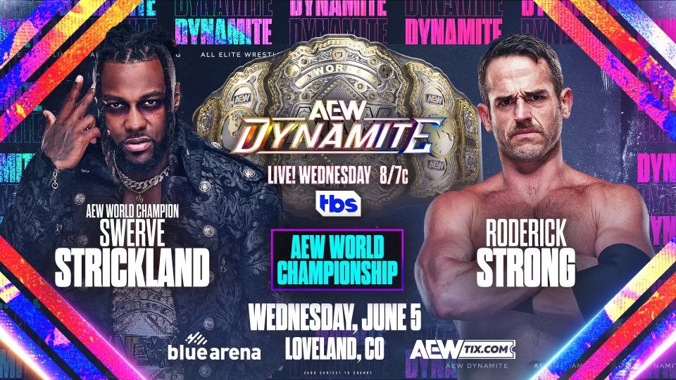 Swerve Strickland to Face Roderick Strong in World Title Match Added to AEW Dynamite