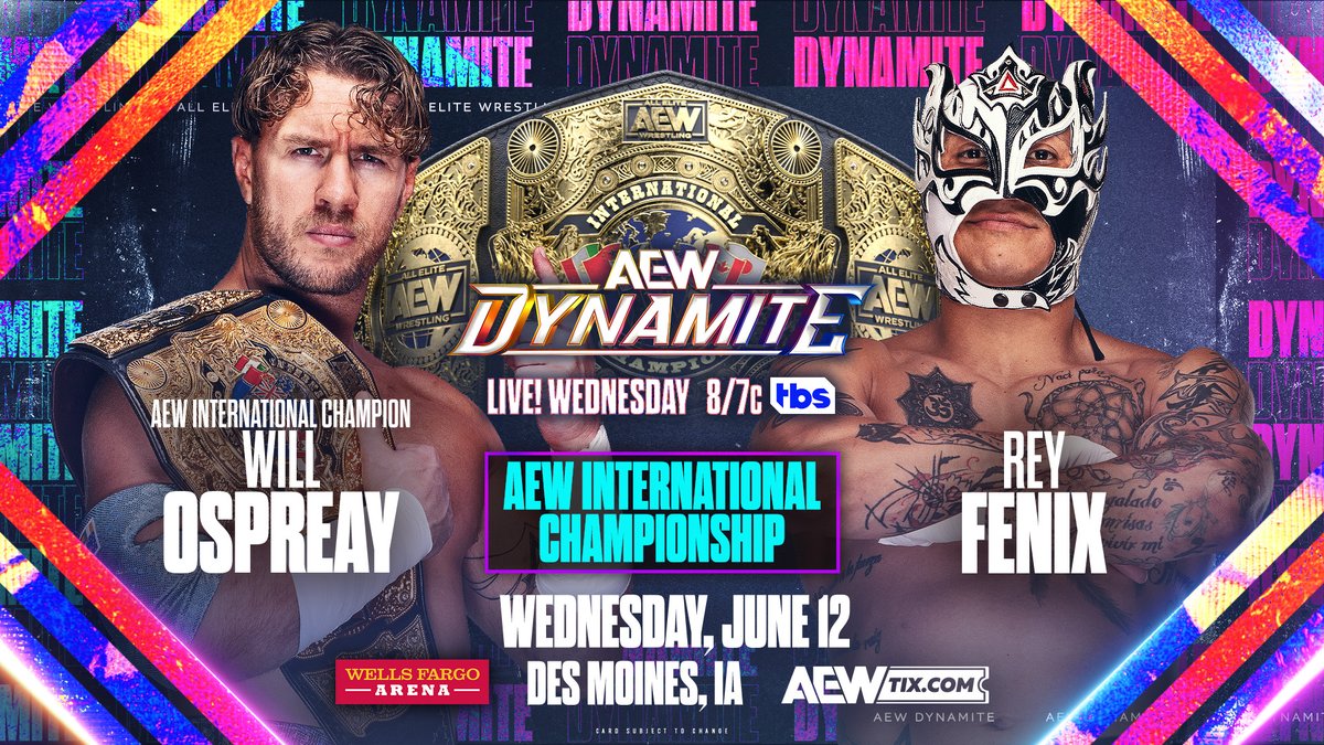 AEW Dynamite live results: Will Ospreay vs. Rey Fenix International ...