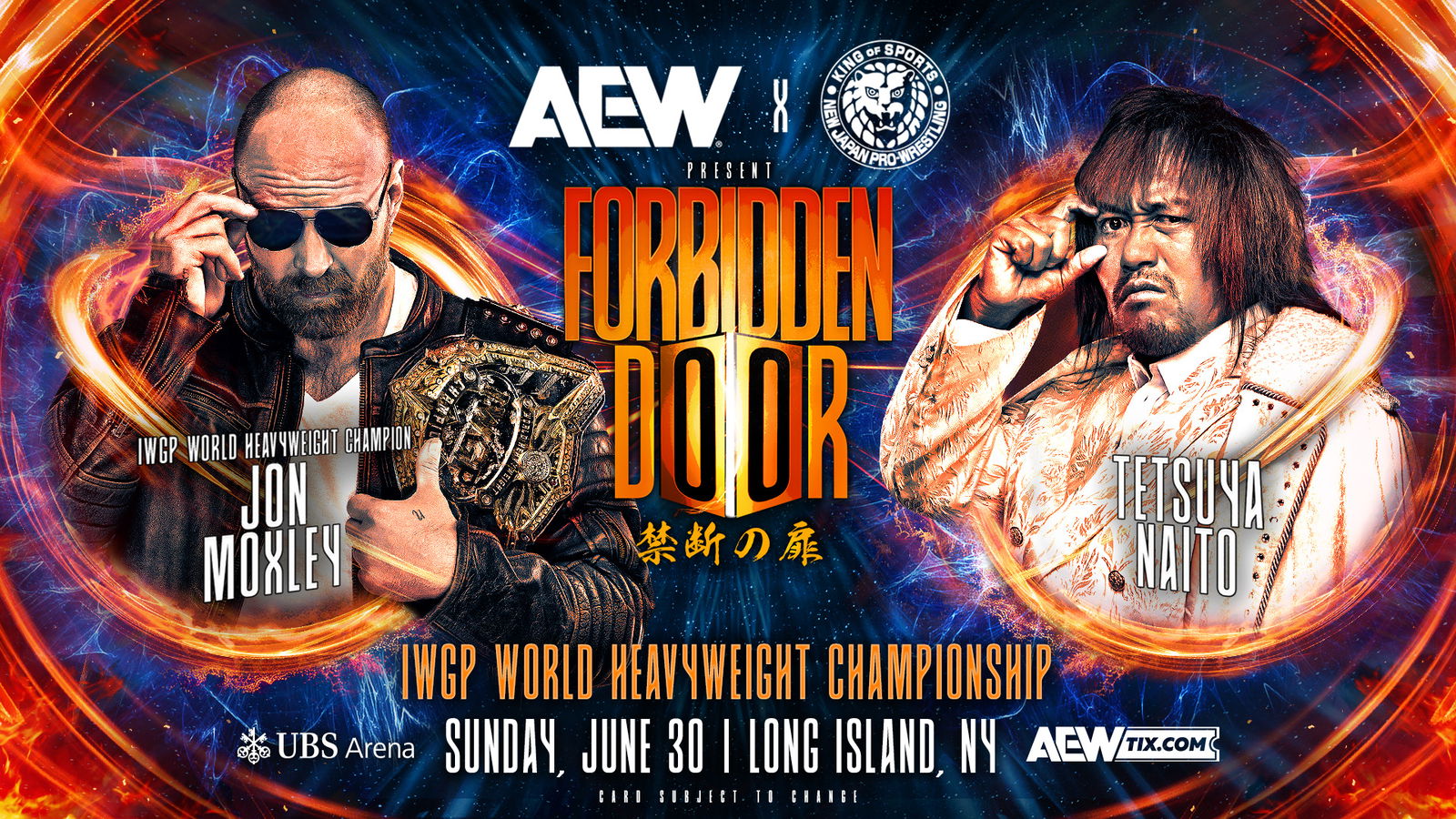 Two matches confirmed for AEW x NJPW Forbidden Door F4W/WON