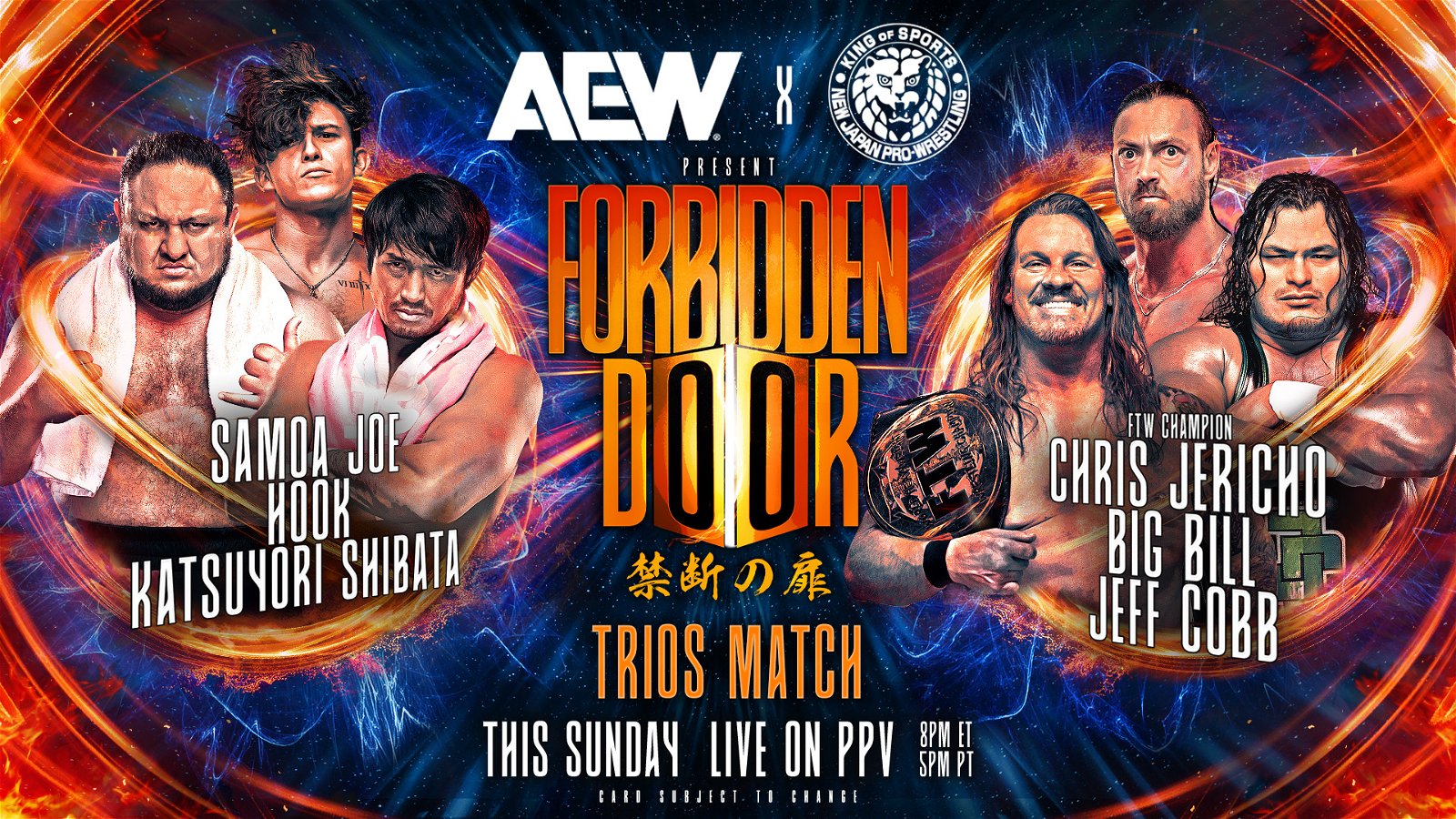 Jeff Cobb will team with Chris Jericho and Big Bill at AEW x NJPW Forbidden Door