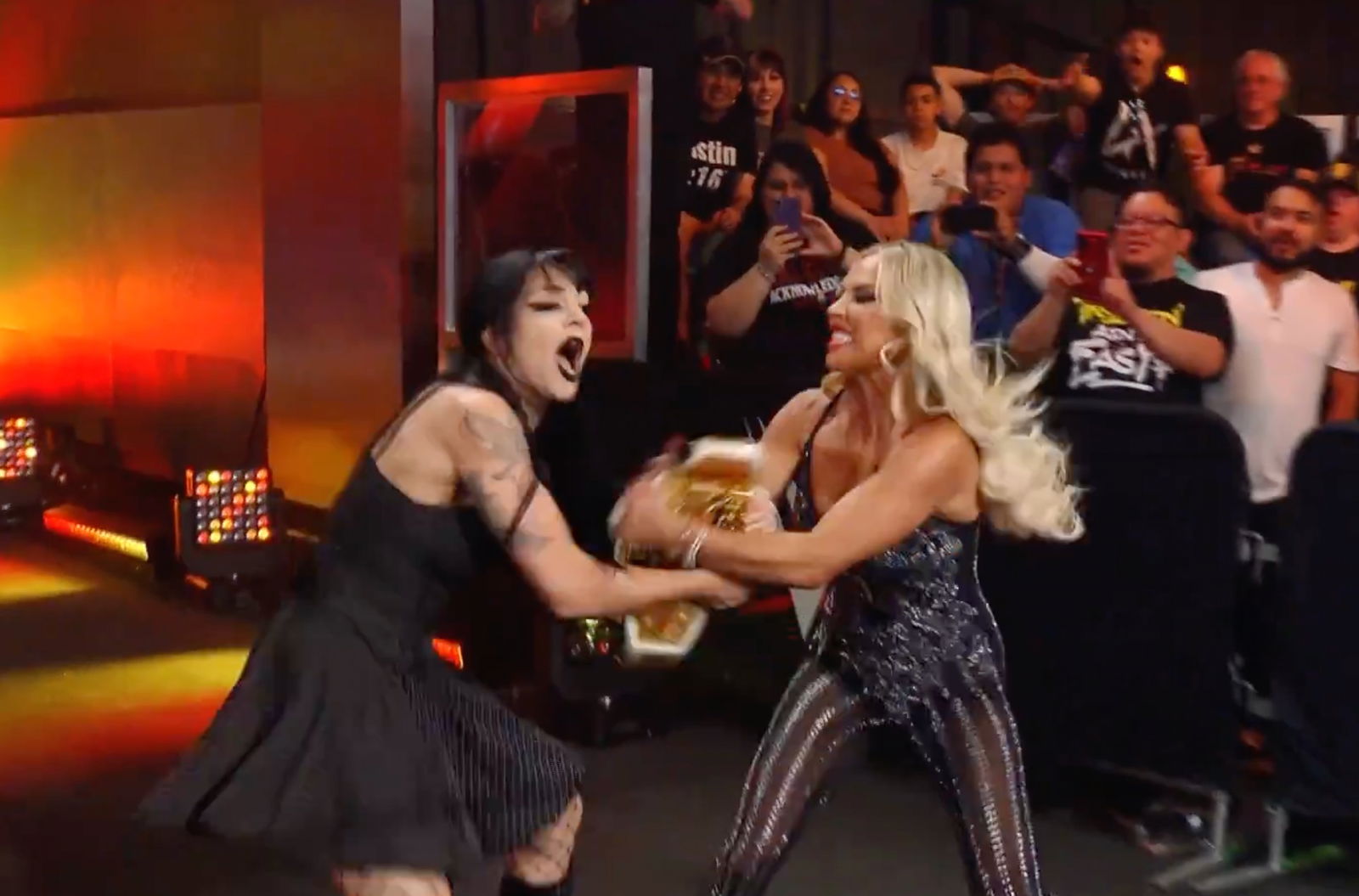 TNA’s Ash by Elegance appears during Women’s title match at WWE NXT Battleground