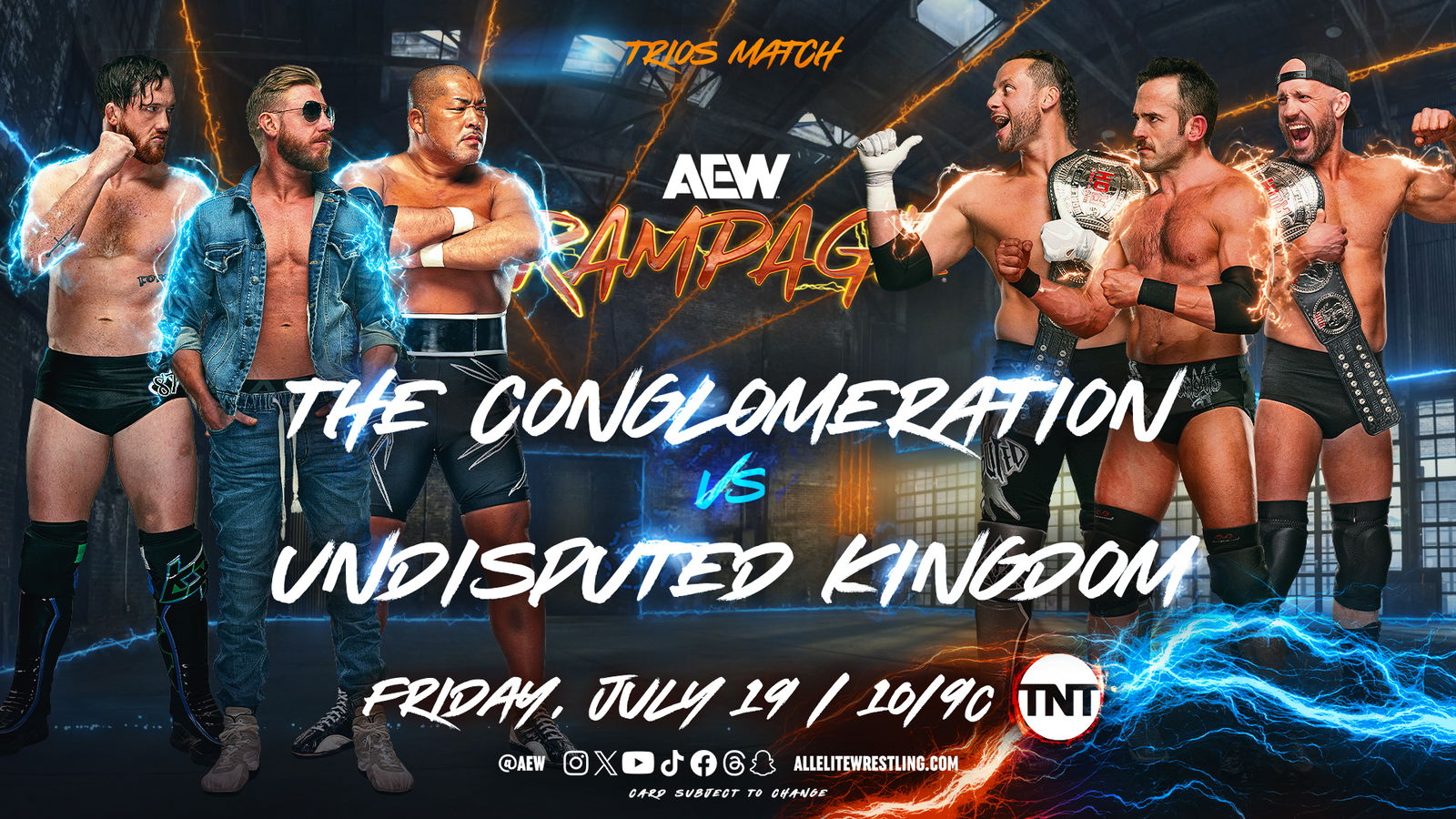 AEW Rampage Live Results: The Conglomeration Vs. Undisputed Kingdom ...