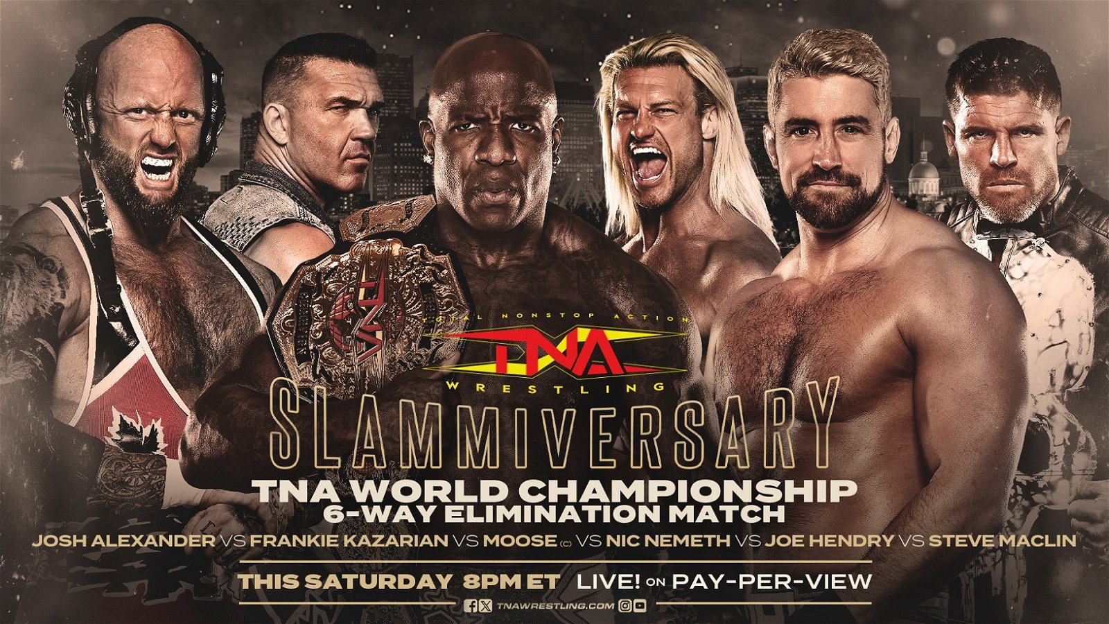 TNA Slammiversary live results: Six-way World title match, NXT wrestlers in action