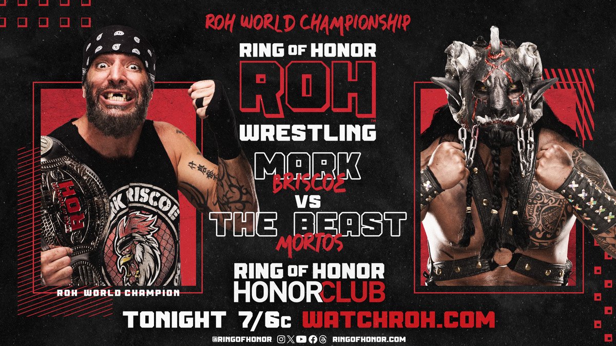 Ring of Honor TV Live Results: Mark Briscoe vs. The Beast Mortos World Championship Fight