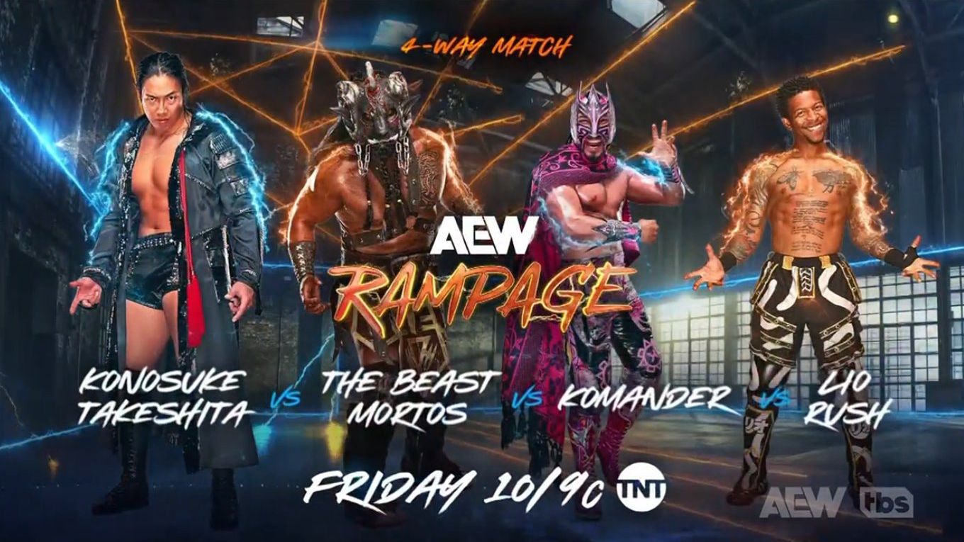 Konosuke Takeshita and Grizzled Young Veterans are part of the five-match AEW Rampage card