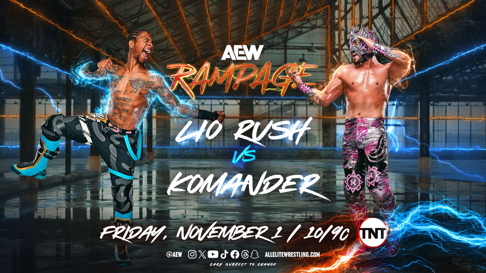 AEW Rampage live results: Lio Rush vs. Komander - F4W/WON
