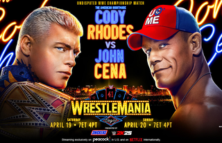 WWE WrestleMania 41 poster for Cody Rhodes vs John Cena