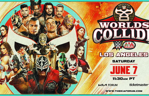 Worlds Collide 2025 Poster AAA WWE
